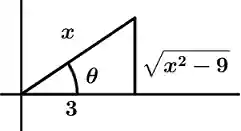 triangle second example integrals by trigonometric substitution