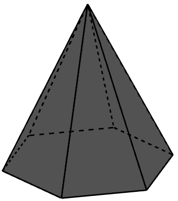 hexagonal pyramid 3D