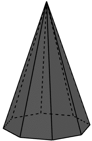 octagonal pyramid 3D