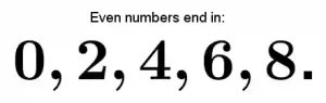 even numbers