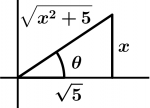 triángulo-segundo-ejemplo-integración-sustitución-trigonométrica