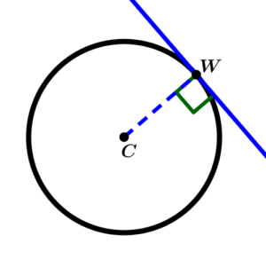 straight-tangent-to-the-circumference