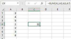 how to do a sum in excel with command written result
